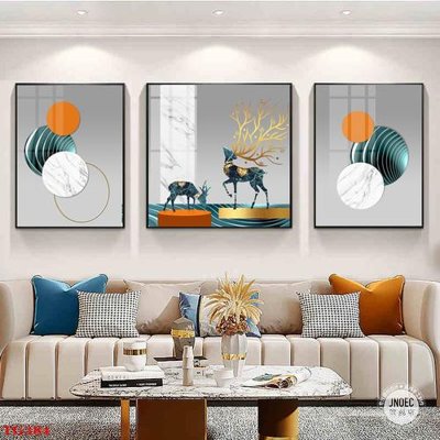 Ảnh gốc File tranh bộ in tráng gương hiện đại TG384 (độ nét cao) in tráng gương