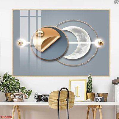 File ảnh File tranh bộ tráng gương hiện đại TG5028 (gốc) in PP, decal
