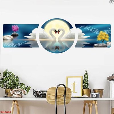 File gốc File tranh bộ tráng gương hiện đại TG5097 (in mica) làm bảng hiệu