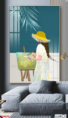 File ảnh File bộ tranh treo tráng gương TG6070 (gốc) trang trí khách sạn