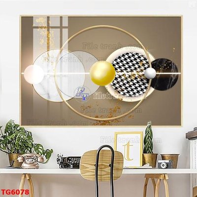 Ảnh mô tả file gốc in mica File bộ tranh treo tráng gương TG6078