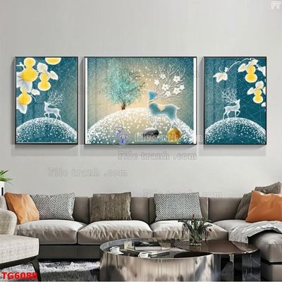 Tải file gốc File bộ tranh treo tráng gương TG6088 (để in lụa)