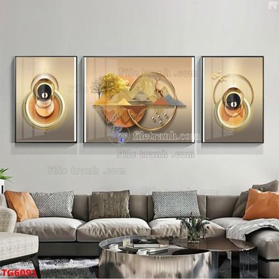 File gốc File bộ tranh treo tráng gương TG6091 (thiết kế) cho in ấn