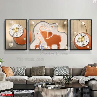 Ảnh gốc File bộ tranh treo tráng gương TG6095 (siêu chi tiết) để in ấn