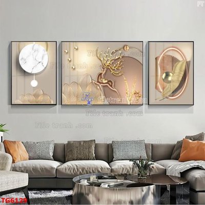 File gốc File bộ tranh treo tráng gương TG6129 (ảnh rõ nét) để in
