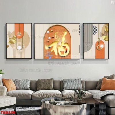 File tranh File bộ tranh treo tráng gương TG6136 (ảnh gốc) in trần xuyên sáng