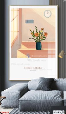 File tranh trang trí File bộ tranh treo tráng gương TG6214 (file gốc)