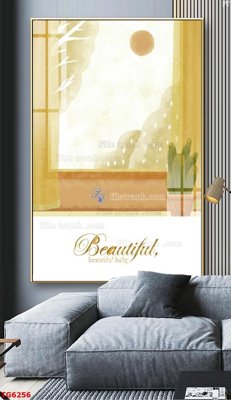 File in ấn File bộ tranh treo tráng gương TG6256 chuyên nghiệp