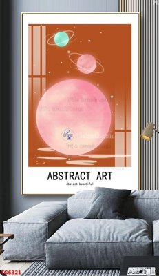 File in trần File bộ tranh treo tráng gương TG6321 (bản gốc) mây trời