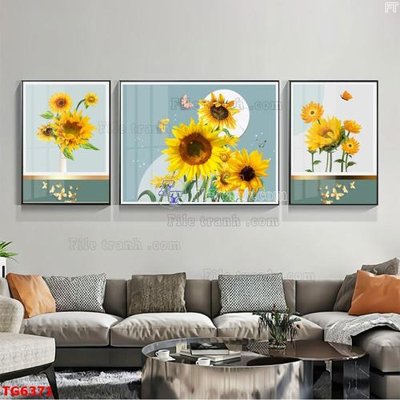 File gốc File bộ tranh treo tráng gương TG6371 (phong cách) châu Âu