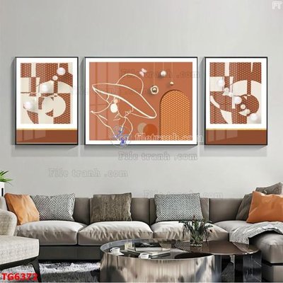 File gốc File bộ tranh treo tráng gương TG6372 (cho in UV) siêu nét