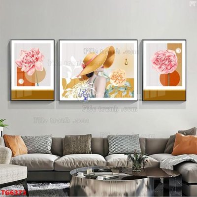 File PSD File bộ tranh treo tráng gương TG6373 (nguyên gốc) chất lượng cao