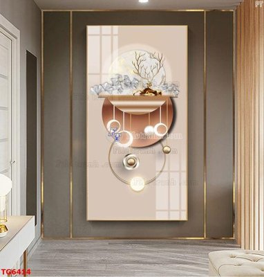 File ảnh File bộ tranh treo tráng gương TG6414 (gốc) in PP, decal