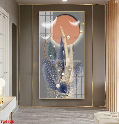 File tranh gốc in trần nhà File bộ tranh treo tráng gương TG6428 3D