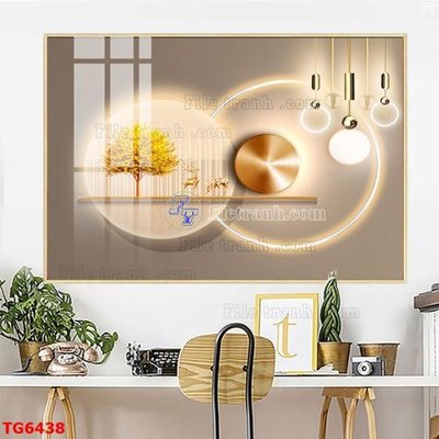 File tranh gốc File bộ tranh treo tráng gương TG6438 (bản quyền) file PSD