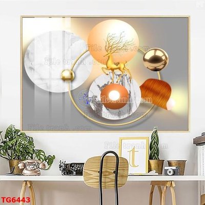 File gốc File bộ tranh treo tráng gương TG6443 (in 3D) cho trang trí