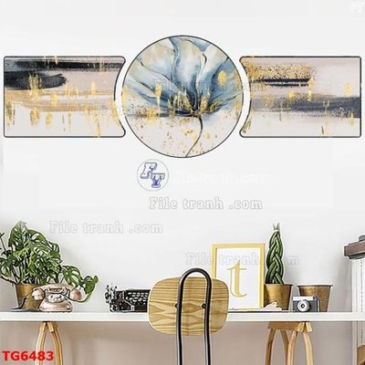 File gốc File bộ tranh treo tráng gương TG6483 (in 3D) nghệ thuật