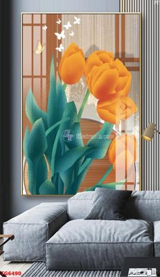 File ảnh File bộ tranh treo tráng gương TG6490 (gốc) in decal dán tường