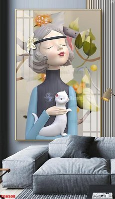 File PSD in ấn File bộ tranh treo tráng gương TG6508 (chất lượng cao)