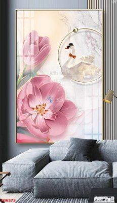 File tranh File bộ tranh treo tráng gương TG6573 (bản gốc) in lụa dán tường