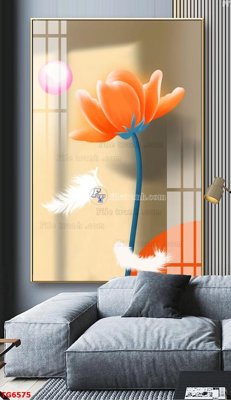 File gốc File bộ tranh treo tráng gương TG6575 (in lụa) hoa văn cổ điển