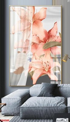File gốc File bộ tranh treo tráng gương TG6585 (in lụa) tranh phong thủy