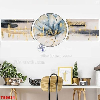 Hình ảnh file gốc in trần nhà File bộ tranh treo tráng gương TG6614