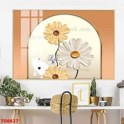 File gốc File bộ tranh treo tráng gương TG6627 (phong cách) cổ điển