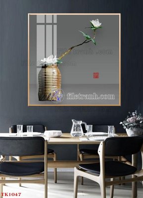 File in trần File tranh bộ in tráng gương hiện đại TK1047 (bản gốc 3D) sống động