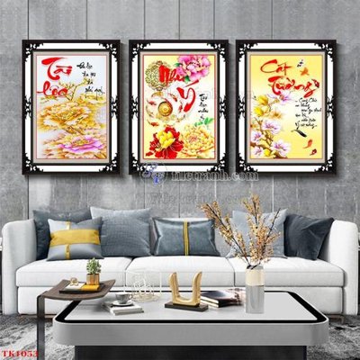 File ảnh gốc File tranh bộ in tráng gương hiện đại TK1053 (chuyên in mica)