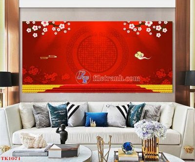 File in trần File tranh bộ in tráng gương hiện đại TK1071 (bản gốc 3D) sống động