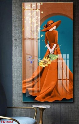 File gốc File tranh bộ in tráng gương hiện đại TK1082 (in lụa) hoa văn cổ điển