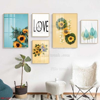 File in lụa File tranh bộ in tráng gương hiện đại TK1127 (tân cổ điển) File tranh bộ in tráng gương hiện đại TK1127