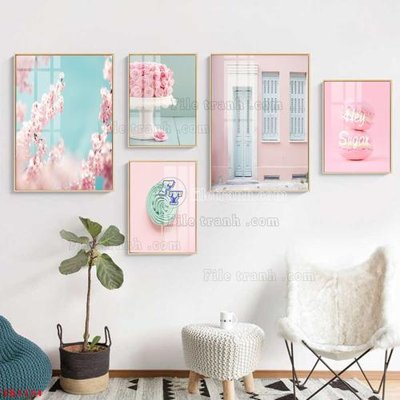 File gốc File tranh bộ in tráng gương hiện đại TK1154 (in tráng gương) sang trọng