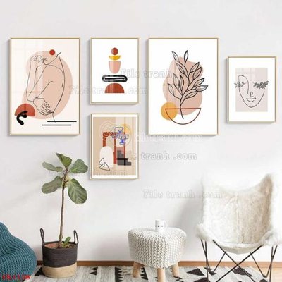 File tranh File tranh bộ in tráng gương hiện đại TK1158 (ảnh gốc) không bị mờ