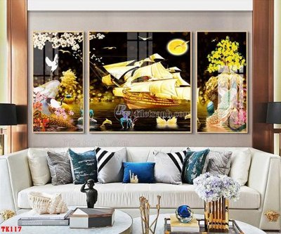 Download file gốc File tranh hiện đại pha lê gương hot TK117 (in mica) logo