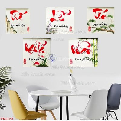 File tranh File tranh bộ in tráng gương hiện đại TK1173 (gốc) chủ đề con người