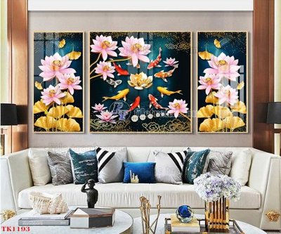 File gốc File tranh bộ in tráng gương hiện đại TK1193 (in lụa) tranh thuận buồm