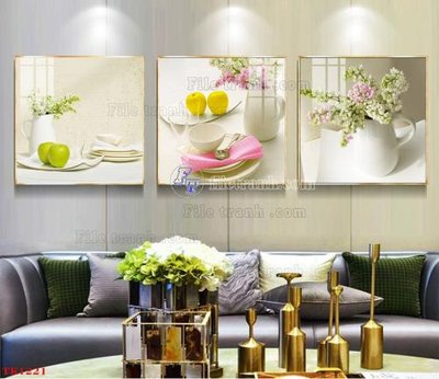 File gốc File tranh bộ in tráng gương hiện đại TK1221 (phong cách) tối giản