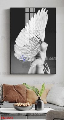 Download file gốc File tranh bộ in tráng gương hiện đại TK1223 (in mica) trong suốt