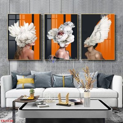 File gốc File tranh bộ in tráng gương hiện đại TK1230 (in lụa) hoa văn cổ điển