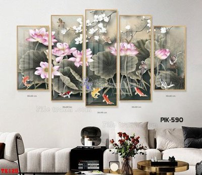 File PSD File tranh hiện đại pha lê gương hot TK125 (bản gốc) cho nhà in