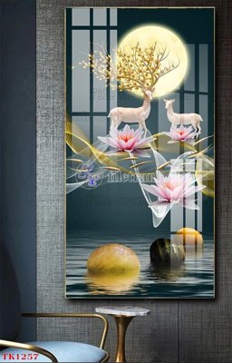 File gốc File tranh bộ in tráng gương hiện đại TK1257 (in ấn) không giới hạn