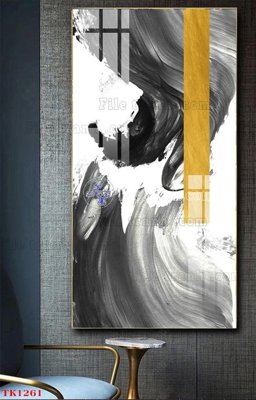 Tải file File tranh bộ in tráng gương hiện đại TK1261 (gốc) chủ đề phong thủy