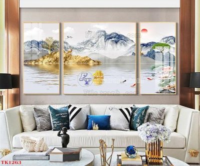 File in ấn File tranh bộ in tráng gương hiện đại TK1263 (bản gốc) chất lượng cao