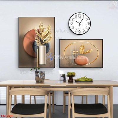 File gốc File tranh bộ in tráng gương hiện đại TK1279 (in lụa) chi tiết cao