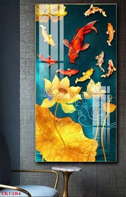 File ảnh File tranh bộ in tráng gương hiện đại TK1284 (gốc) in PP, decal