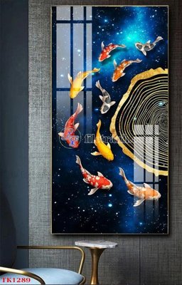 File tranh gốc in trần nhà File tranh bộ in tráng gương hiện đại TK1289 3D