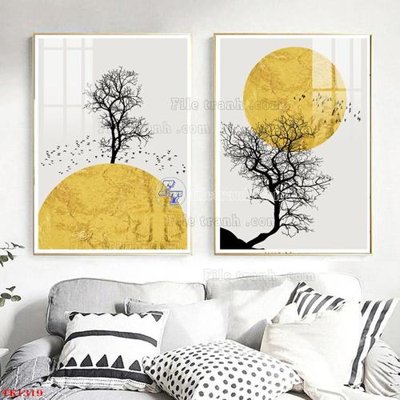 File gốc File tranh bộ in tráng gương hiện đại TK1319 (PNG) trong suốt (transparent)