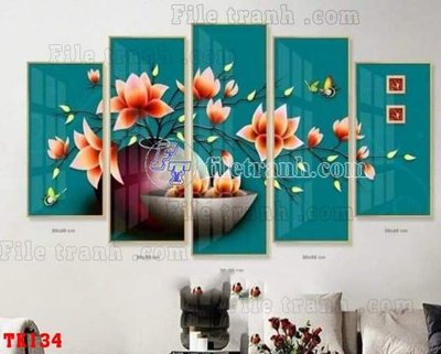 File gốc File tranh hiện đại pha lê gương hot TK134 (in lụa) cao cấp
